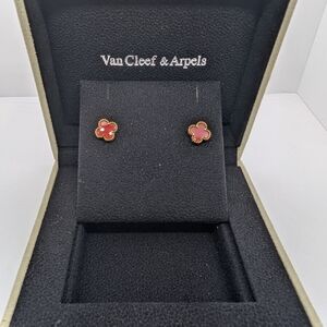 Van Cleef & Arpels Red Clover Earrings